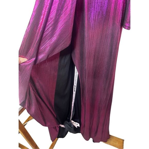 NWT IEENA For Mac Duggal Princess Sleeve Metallic Cut Out Gown Style 27060 Size - Picture 8 of 14